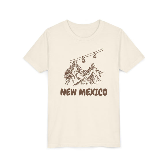 New Mexico Youth T-Shirt — Vintage Gondola Ski Mountain Tee