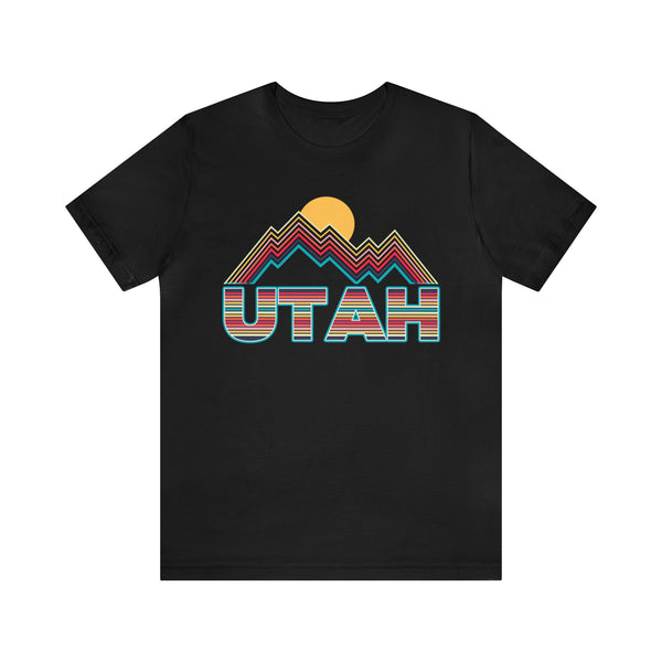 Utah T Shirt Retro Mountain - Unisex Utah Shirt