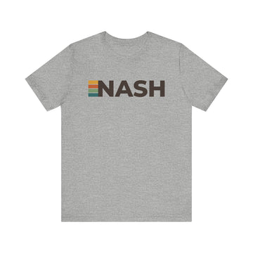 Buy athletic-heather Nashville, Tennessee tee - NASH t shirt retro stripes