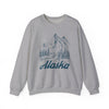 Alaska Sweatshirt - Mountain Illustration Graphic Crewneck