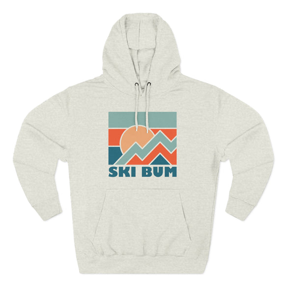 Ski Bum Hoodie - Retro Mountain Unisex Sweatshirt