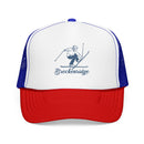 Breckenridge, Colorado Snow Ski Trucker Hat — Retro Skier Foam Breckenridge Cap-5