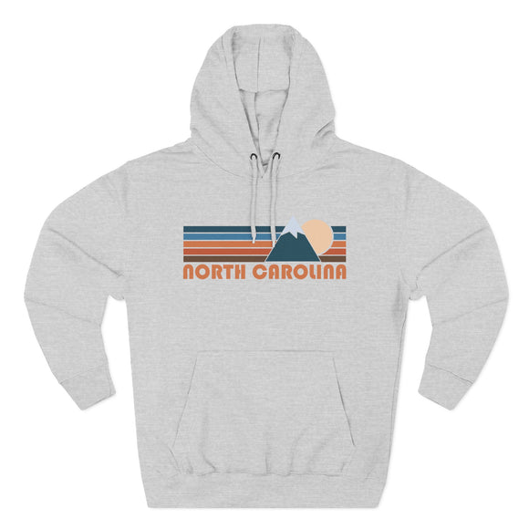 North Carolina Hoodie - Retro Mountain Unisex Sweatshirt