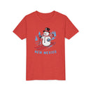 New Mexico Youth Skiing Snowman Tee - Kids T Shirt-15