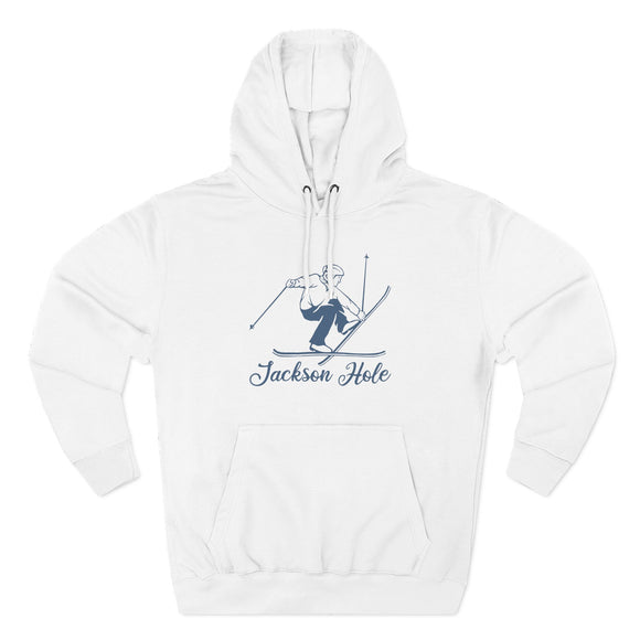 Premium Jackson Hole, Wyoming Vintage Snow Ski Hoodie