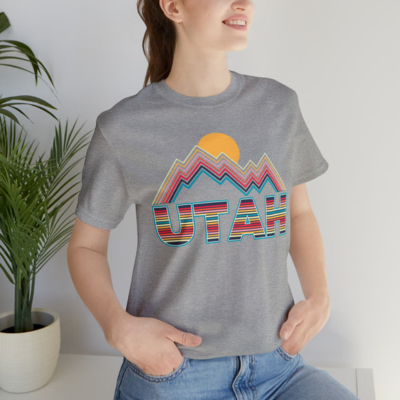 Utah T Shirt Retro Mountain - Unisex Utah Shirt