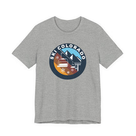Buy athletic-heather Colorado T Shirt - Retro Ski Lift Colorado Tee