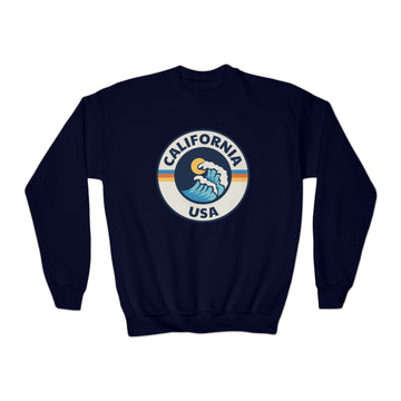 Buy navy Copy of Copy of California Youth Sweatshirt - Unisex Kid's California Crewneck Sweatshirt