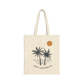 Fort Lauderdale, Florida Tote Bag - Cotton Canvas Fort Lauderdale Bag