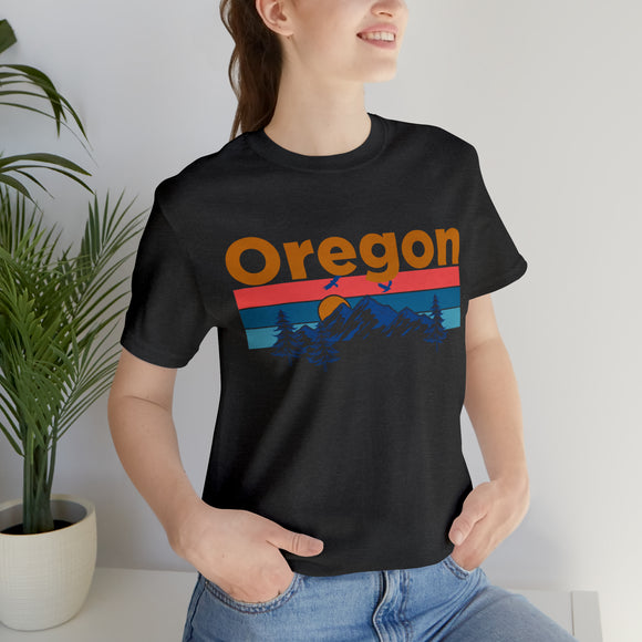 Oregon T-Shirt - Mountain Sunset Unisex Oregon Shirt