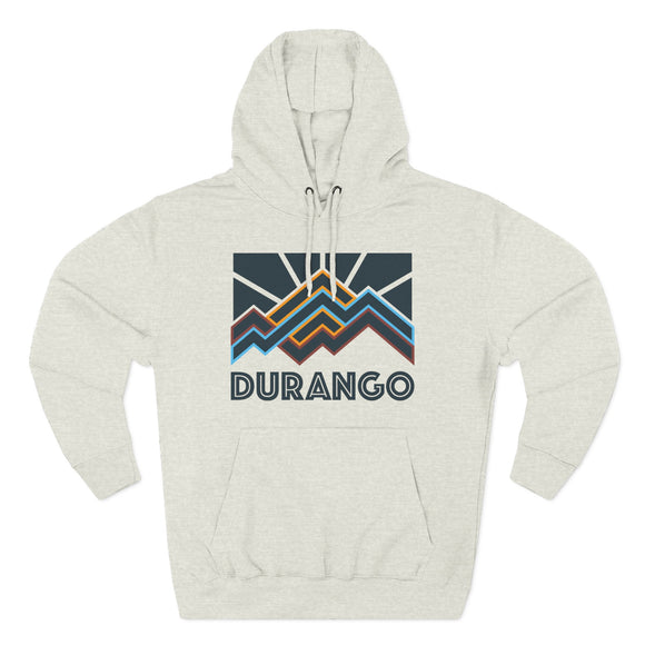 Durango, Colorado Hoodie - Retro Mountain Unisex Sweatshirt