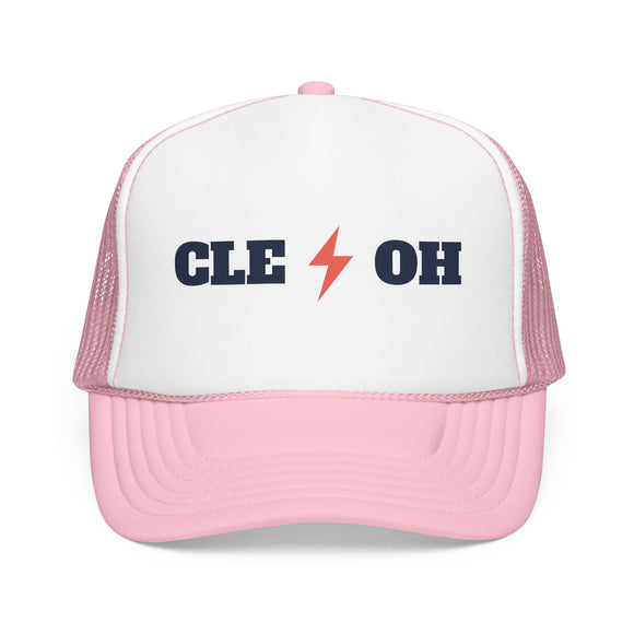 Cleveland, Ohio Retro Trucker Hat - Lightning Foam Cap
