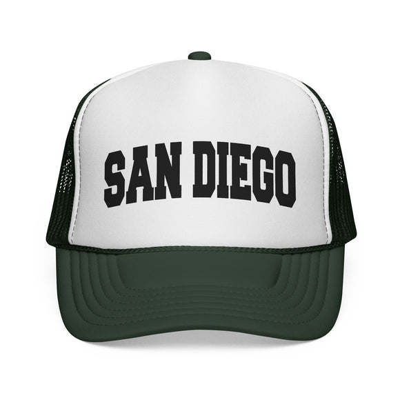 San Diego, California Collegiate Style Trucker Hat