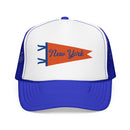 New York Pennant Trucker Hat — Vintage Foam Mesh Cap-4
