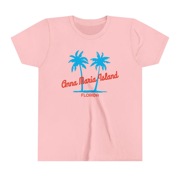 Anna Maria Island, Florida Youth Shirt - Retro Palm Tree Anna Maria Island Kid's T-Shirt