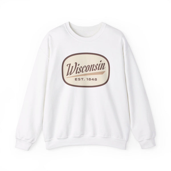 Wisconsin Sweatshirt - Unisex Retro Wisconsin Crewneck Sweatshirt