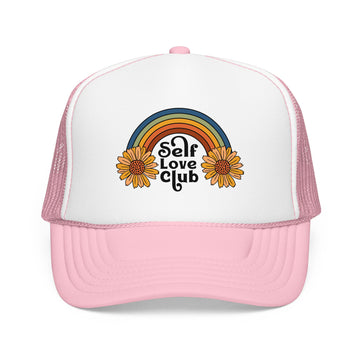 Buy light-pink-white Self Love Club Trucker Hat Boho