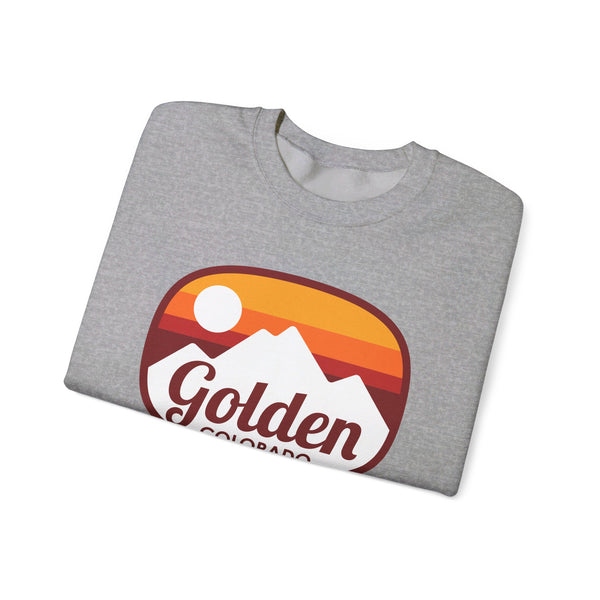 Golden, Colorado Sweatshirt - Unisex Retro Ombre Crewneck Golden Sweatshirt