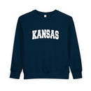 Kansas Toddler Sweatshirt - Kansas Toddler Crewneck Sweatshirt-4