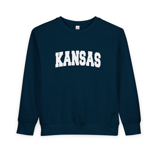 Kansas Toddler Sweatshirt - Kansas Toddler Crewneck Sweatshirt