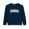 Kansas Toddler Sweatshirt - Kansas Toddler Crewneck Sweatshirt