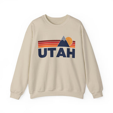 Utah Sweatshirt Retro Mountains, Utah Unisex Crewneck, Vintage Cozy Jumper, Gift for Outdoor Lovers - 0