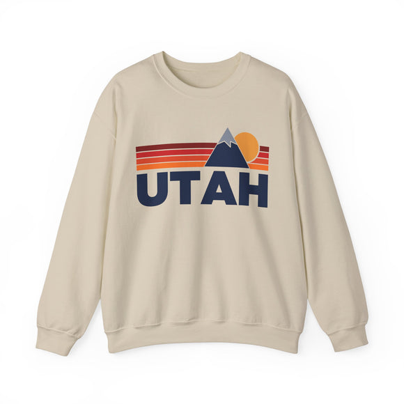 Utah Sweatshirt Retro Mountains, Utah Unisex Crewneck, Vintage Cozy Jumper, Gift for Outdoor Lovers