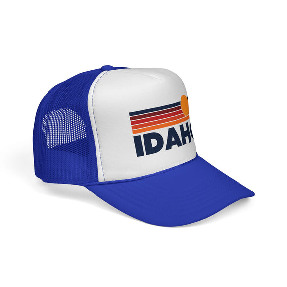 Idaho Retro Sun Trucker Hat - Vintage Style Idaho Cap