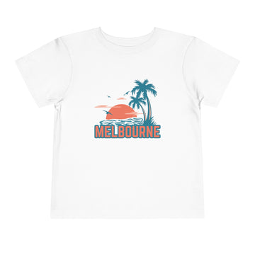 Melbourne, Florida Toddler T-Shirt - Retro Palm Tree Toddler Melbourne Shirt - 0