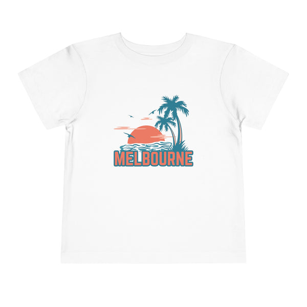 Melbourne, Florida Toddler T-Shirt - Retro Palm Tree Toddler Melbourne Shirt