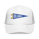 Orlando, Florida Pennant Trucker Hat — Retro Flag Foam Cap-5