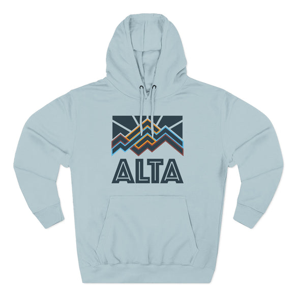 Alta, Utah Hoodie - Retro Mountain Unisex Sweatshirt
