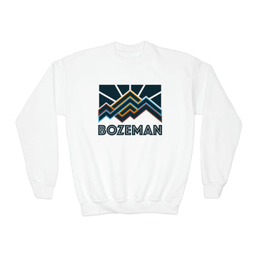 Bozeman, Montana Youth Sweatshirt - Unisex Kid's Bozeman Crewneck Sweatshirt