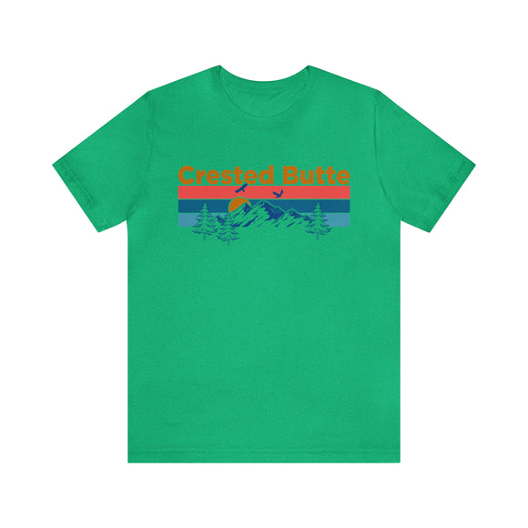 Crested Butte, Colorado Shirt - Mountain Sunset Unisex Crested Butte T-Shirt