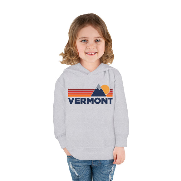Vermont Toddler Hoodie - Unisex Mountain Pullover Sweatshirt, Kids Hooded Jumper, Vermont Souvenir