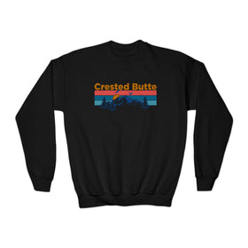 Crested Butte Youth Sweatshirt - Unisex Kid's Crested Butte Crewneck Sweatshirt