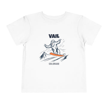 Vail, Colorado Yeti Snowboard Toddler Tee - 0