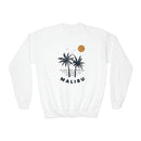 Malibu, California Youth Sweatshirt - Unisex Kid's Malibu Crewneck Sweatshirt-1