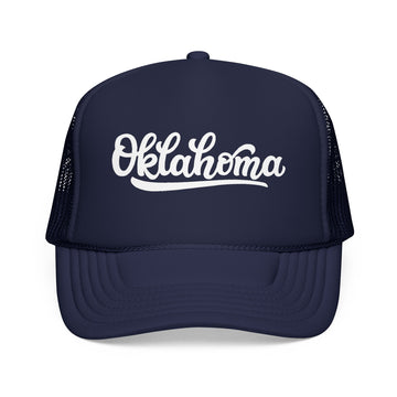 Buy dark-navy Oklahoma Trucker Hat - Oklahoma Cap