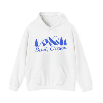 Buy white Bend, Oregon Hoodie - Unisex Mountain Bend Hoodie Sweatshirt