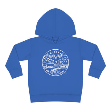 Buy vintage-royal Alaska Toddler Hoodie - State Design Unisex Alaska Toddler Sweatshirt