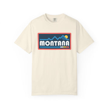 Montana Graphic Tee, Comfort Colors Retro Mountain Unisex T shirt - 0