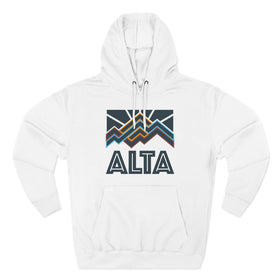 Alta, Utah Hoodie - Retro Mountain Unisex Sweatshirt - 0