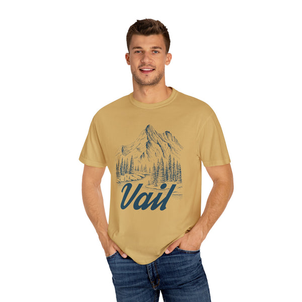 Vail, Colorado Graphic Tee - Mountain Illustration Vail T Shirt