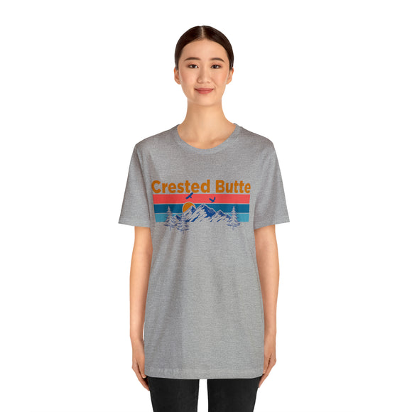 Crested Butte, Colorado Shirt - Mountain Sunset Unisex Crested Butte T-Shirt