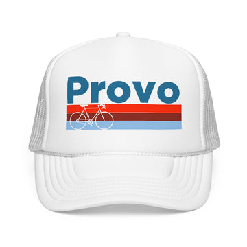Buy white Provo, Utah Trucker Hat - Foam Provo Bike Cap