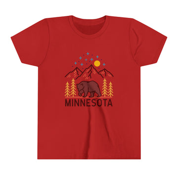 Buy red Minnesota Youth T-Shirt - Unisex Kids Minnesota Shirt