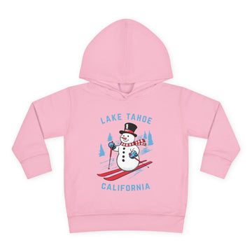 Buy pink Lake Tahoe, California Toddler Hoodie - Unisex Lake Tahoe Skiing Snowman Sweatshirt