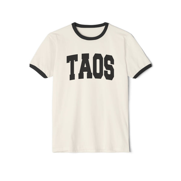 Taos, New Mexico Cotton Ringer Graphic Tee - Unisex Taos T Shirt, Vintage Style Tee, Men's/Women's Tee