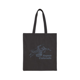 Aspen, Colorado Cotton Canvas Tote Bag - 15" x 16" - 0